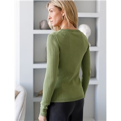 Джемпер тонкой вязки из вискозы с нейлоном