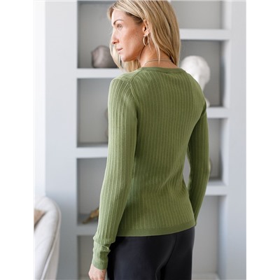 Джемпер тонкой вязки из вискозы с нейлоном