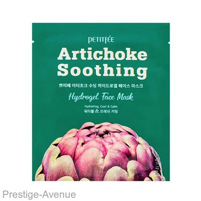 Противоотёчная тканевая маска с артишоком Petitfee Artichoke Soothing Hydrogel Face Mask 32г