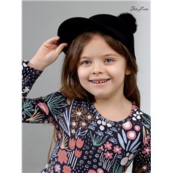 Платье Эля жемчуг на черном