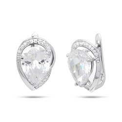 Серьги из серебра куб.циркон., МЦВ006