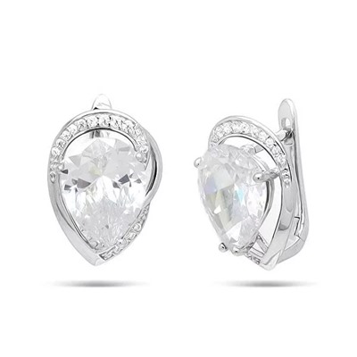 Серьги из серебра куб.циркон., МЦВ006