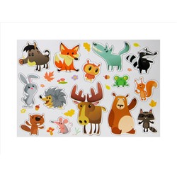 Магниты «Лесные жители». Серия Магнитные истории (14 шт.)