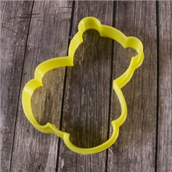 Вырубка для пряника "Мишка сидит" пластик, 7 см