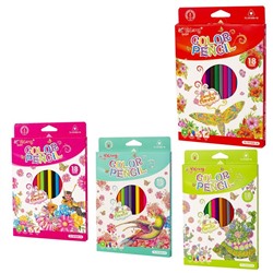 Карандаши цветные 18 цв. Yalong  Candy flavor пласт. трехгранные  YL191059-18