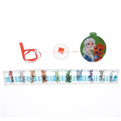 Алмазная мозаика на подвеске «Дед Мороз с Драконом»