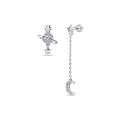 Серьги из серебра куб.циркон., В10-1256