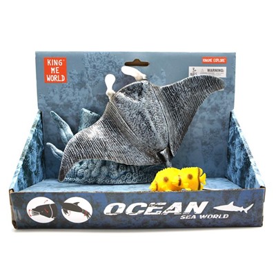 06 Набор Морские обитатели  (скат, 2 рыбки) (подв.эл.) 25*18см / коробка 5501 АКЦИЯ! СКИДКА 50%