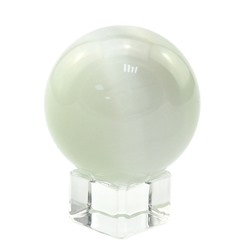 Шар из кошачьего глаза 47-50мм цв.белый