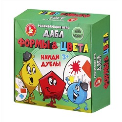 Настольная игра Дабл «Формы и цвета» (20 карточек)