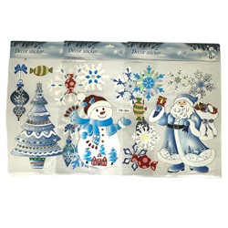 Наклейки на окна Новогодний микс 28*34см (в ассорт.) TW