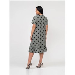 Платье женское Текс-Плюс, цвет черный зеленый