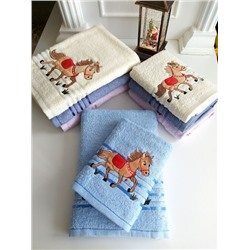 Махровое полотенце "Талисман"- ГОЛУБОЙ 70*140 см. хлопок 100%