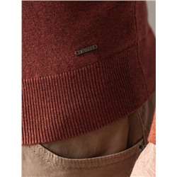 Джемпер с круглым воротом из хлопка с нейлоном