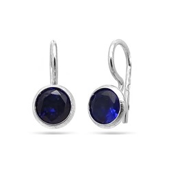 Серьги из серебра куб.циркон., ТРдс-001с