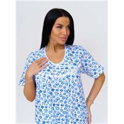 Ночная сорочка женская Текс-Плюс, цвет белый синий зеленый