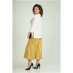 Michel chic 1334 горчичный-молочный, Брюки,  Блуза