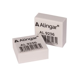 Ластик  Alingar белый квадратный 25*25*10мм  (вып. по 5шт.) AL9236
