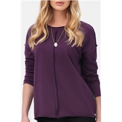 Женский лонгслив оверсайз из футера двухнитки Happyfox