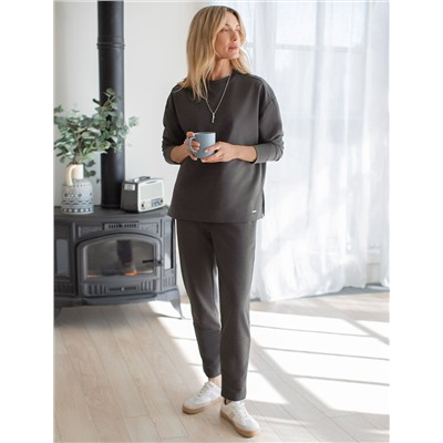 Джемпер из облегченного футера  с эластаном