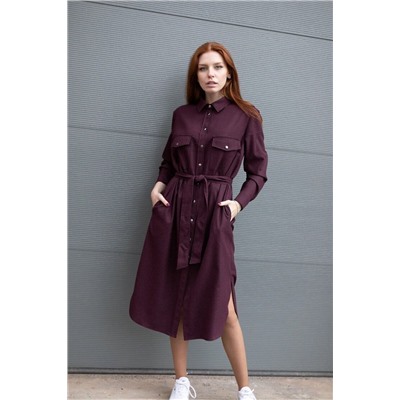 Individual design 19133 черно-бордовая_клетка, Платье