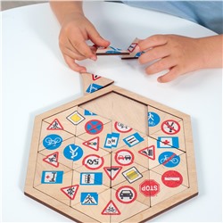 Пазл деревянный «Дорожные знаки»