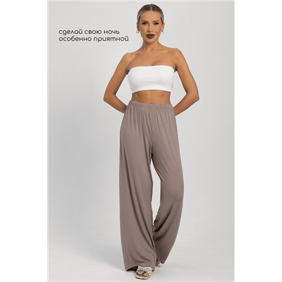 Брюки-палаццо для дома Шелк вискозы (латте) Б14499-52М