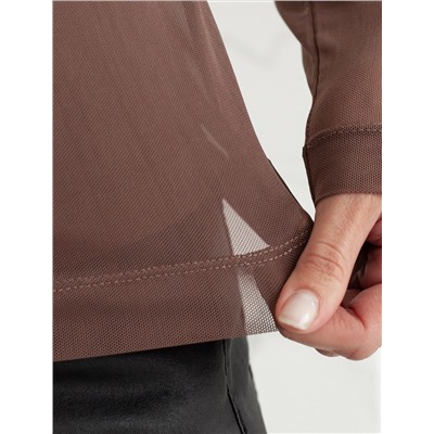 Водолазка с прозрачными рукавами