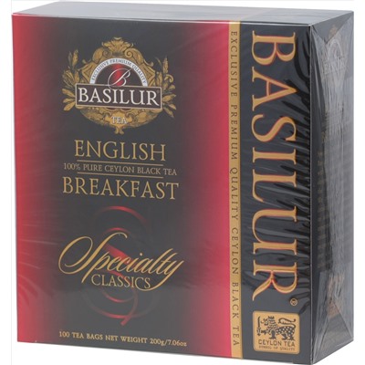 BASILUR. Избранная классика. English Breakfast карт.упаковка, 100 пак.
