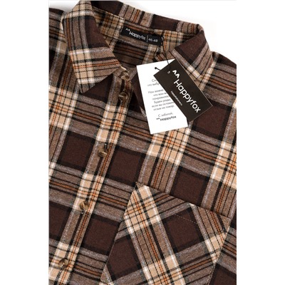 Рубашка женская в клетку Happyfox