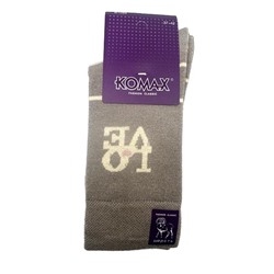 Носки  Жен.  Р-р 37-42 теплые KOMAX (60%ов.шерсть,30%кашемир,8%полиам,2%лайкра) цветн/рис.B1099-17