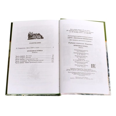 ШБ Рыбаков. Бронзовая птица (978-5-08-006454-8)