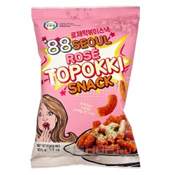 Чипсы токпокки с остро-сырным вкусом Rose Tteokbokki Surasang, Корея, 105 г Акция