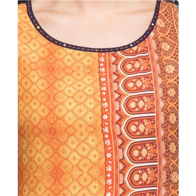 Srishti Floral Print Sleeveless Top S (Colour Yellow)
