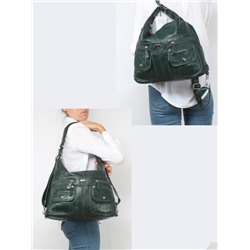 Сумка женская искусственная кожа Guecca-3119  (рюкзак),  2отд,  зеленый 257399