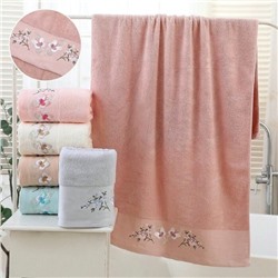 Махровое полотенце "Бабочки"-МЯТА 70*140 см. хлопок 100%