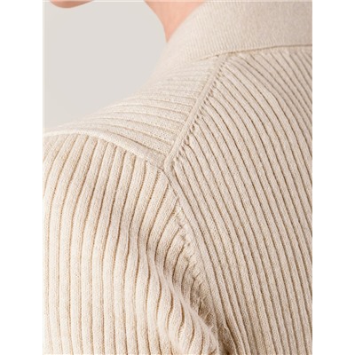 Джемпер-поло с застежкой на молнии из хлопка с кашемиром