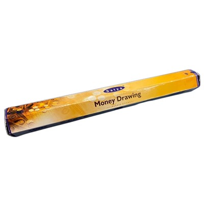MONEY DRAWING, Satya (Благовония ПРИВЛЕЧЕНИЕ ДЕНЕГ, Сатья), шестигранник, 20 палочек.