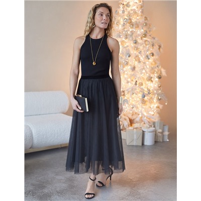 Топ из трикотажа в широкий рубчик