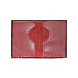 Обложка для паспорта Croco-П-400 натуральная кожа бордо скат (67)  208493