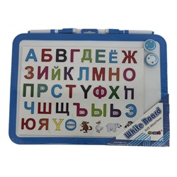 Доска д/рисования Магнитная +  ручка + буквы + магнитики 36*26см / пакет 306