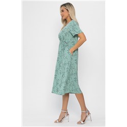 Платье Цветы лета (мятное) П13785-18М