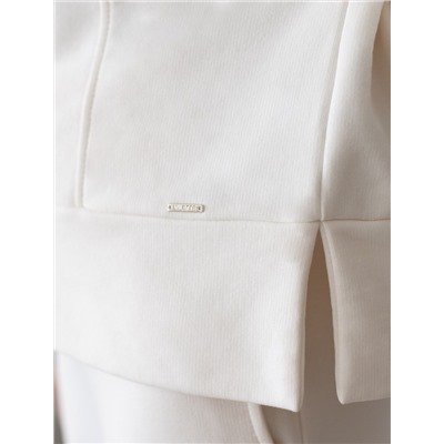 Джемпер с воротом на молнии из петельчатого  футера трехнитки с эластаном