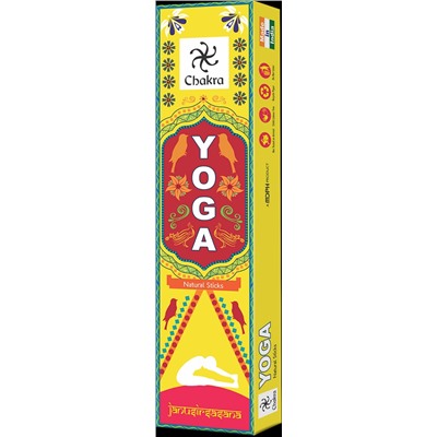 Chakra Yoga JANUSIRSASANA Natural Sticks, Zed Black (Чакра Йога ДЖАНУСИРСАСАНА натуральные благовония палочки, Зед Блэк), уп. 15 г.