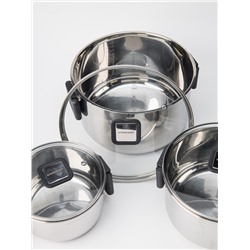 Набор посуды 6 предметов 1,6 л; 3,2 л; 5,8 л (4 шт)