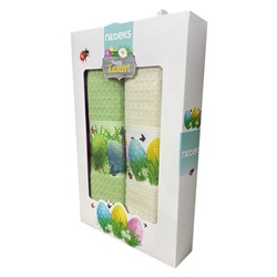 Набор вафельных полотенец NILTEKS HAPPY EASTER SATIN 2 пр р-р 40х60