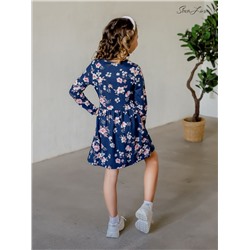 Платье Эля сакура на синем