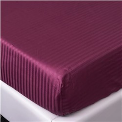 Простынь на резинке Страйп Сатин Однотонный 100% хлопок RR1CT034