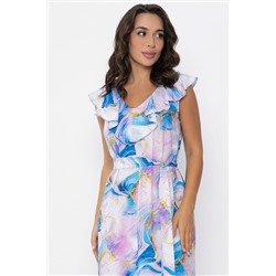 Платье Хатиса (голубо-розовое) П14073-4М
