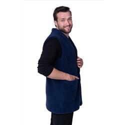 Мужской жилет MEN VEST WOOL, цвет ИНДИГО, цвет СИНИЙ